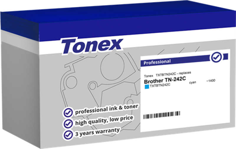 Tonex Toner TXTBTN242C Cyan kompatibel mit Brother TN-242C